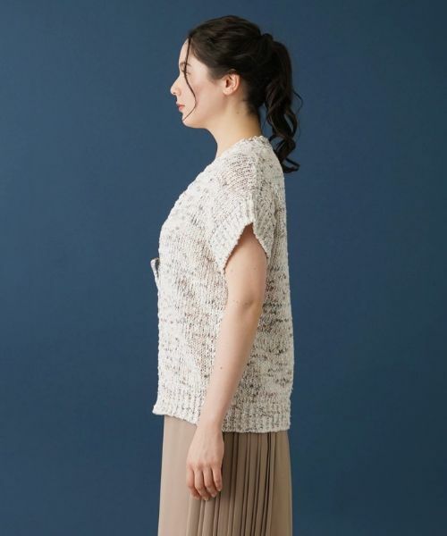 Leilian PLUS HOUSE / レリアンプラスハウス カーディガン・ボレロ | 半そでミックスカーディガン | 詳細5