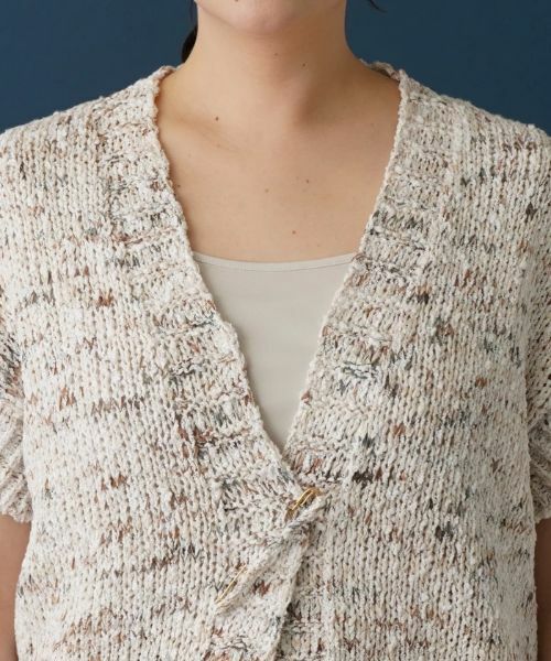 Leilian PLUS HOUSE / レリアンプラスハウス カーディガン・ボレロ | 半そでミックスカーディガン | 詳細7