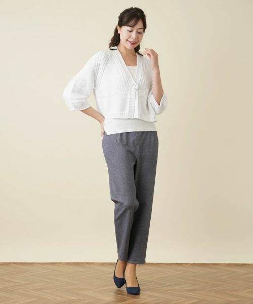 Leilian PLUS HOUSE / レリアンプラスハウス カーディガン・ボレロ | ショート丈ニットカーディガン | 詳細14