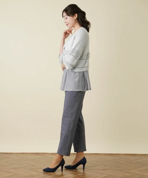 Leilian PLUS HOUSE / レリアンプラスハウス カーディガン・ボレロ | ショート丈ニットカーディガン | 詳細2