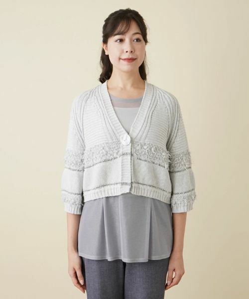 Leilian PLUS HOUSE / レリアンプラスハウス カーディガン・ボレロ | ショート丈ニットカーディガン | 詳細4