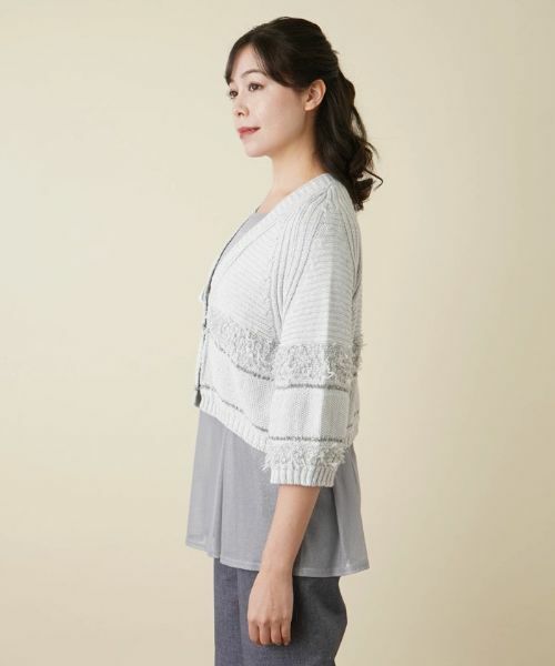 Leilian PLUS HOUSE / レリアンプラスハウス カーディガン・ボレロ | ショート丈ニットカーディガン | 詳細5