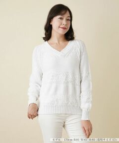 Leilian PLUS HOUSE / レリアンプラスハウス ニット・セーター | Vネックニットプルオーバー