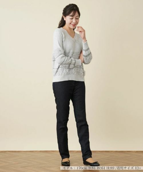 Leilian PLUS HOUSE / レリアンプラスハウス ニット・セーター | Vネックニットプルオーバー | 詳細5