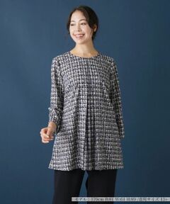 Leilian PLUS HOUSE / レリアンプラスハウス シャツ・ブラウス | ツイード調切替えブラウス【プラス企画】