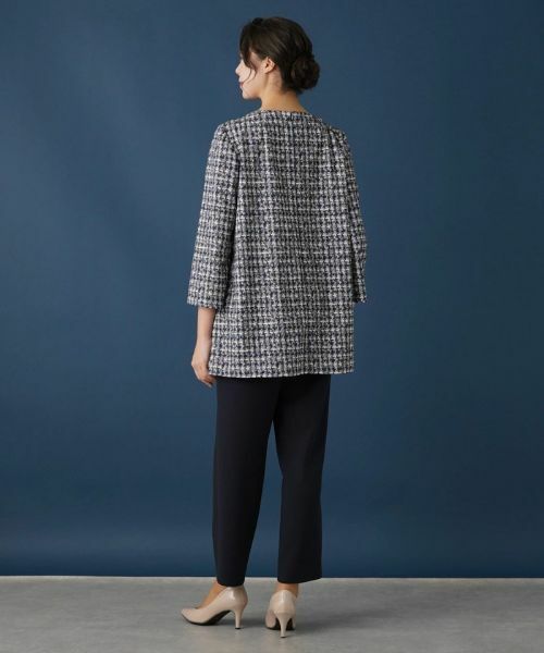 Leilian PLUS HOUSE / レリアンプラスハウス シャツ・ブラウス | ツイード調切替えブラウス【プラス企画】 | 詳細3