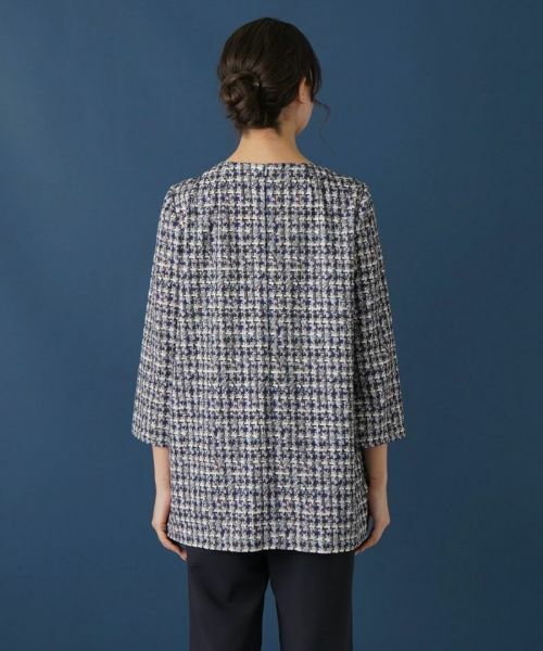 Leilian PLUS HOUSE / レリアンプラスハウス シャツ・ブラウス | ツイード調切替えブラウス【プラス企画】 | 詳細6