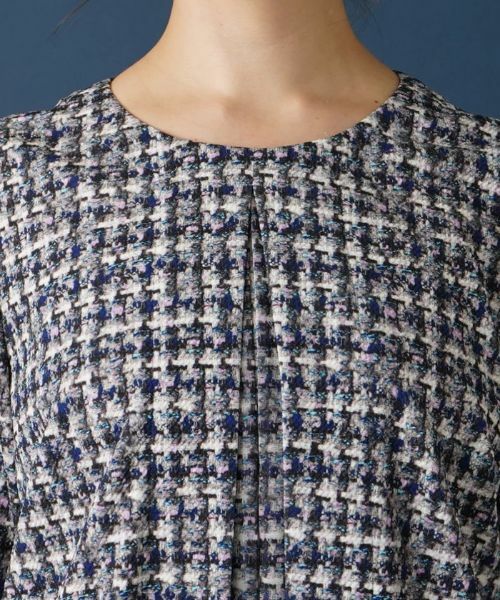 Leilian PLUS HOUSE / レリアンプラスハウス シャツ・ブラウス | ツイード調切替えブラウス【プラス企画】 | 詳細7