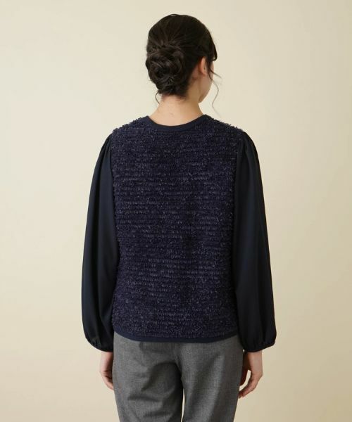 Leilian PLUS HOUSE / レリアンプラスハウス ニット・セーター | 異素材コンビプルオーバー【BOURGE】 | 詳細16