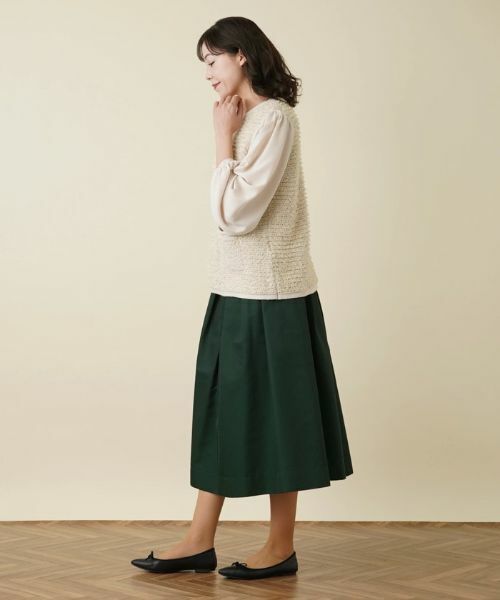 Leilian PLUS HOUSE / レリアンプラスハウス ニット・セーター | 異素材コンビプルオーバー【BOURGE】 | 詳細2