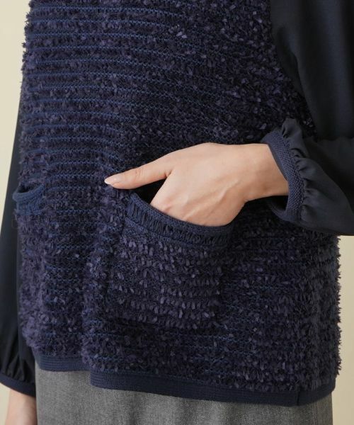 Leilian PLUS HOUSE / レリアンプラスハウス ニット・セーター | 異素材コンビプルオーバー【BOURGE】 | 詳細20