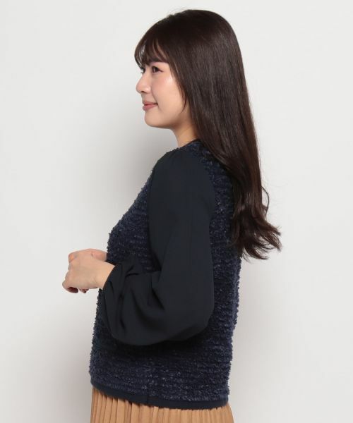 Leilian PLUS HOUSE / レリアンプラスハウス ニット・セーター | 異素材コンビプルオーバー【BOURGE】 | 詳細24