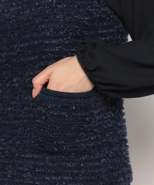 Leilian PLUS HOUSE / レリアンプラスハウス ニット・セーター | 異素材コンビプルオーバー【BOURGE】 | 詳細25