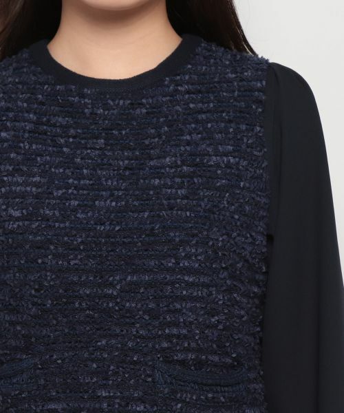 Leilian PLUS HOUSE / レリアンプラスハウス ニット・セーター | 異素材コンビプルオーバー【BOURGE】 | 詳細26