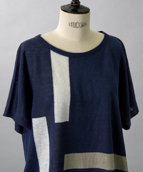 Leilian PLUS HOUSE / レリアンプラスハウス ニット・セーター | 半袖ニットプルオーバー【HAND】 | 詳細1