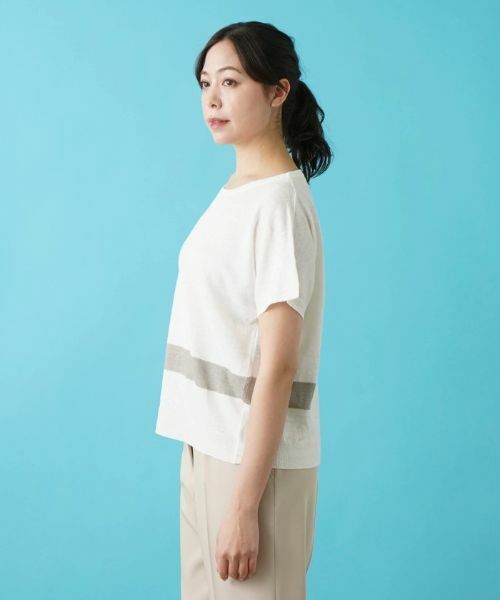 Leilian PLUS HOUSE / レリアンプラスハウス ニット・セーター | 半袖ニットプルオーバー【HAND】 | 詳細10