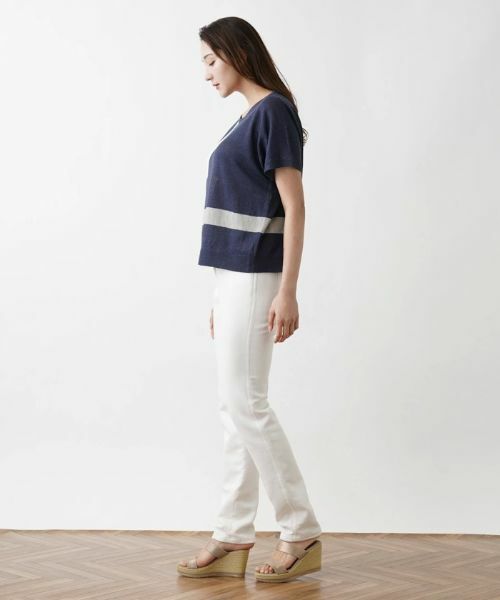 Leilian PLUS HOUSE / レリアンプラスハウス ニット・セーター | 半袖ニットプルオーバー【HAND】 | 詳細4