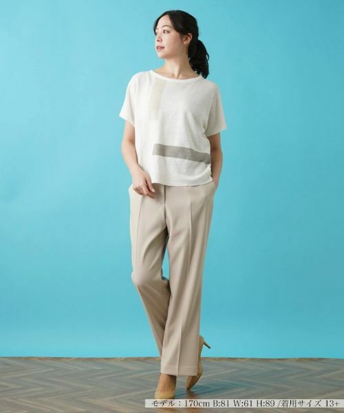 Leilian PLUS HOUSE / レリアンプラスハウス ニット・セーター | 半袖ニットプルオーバー【HAND】 | 詳細6