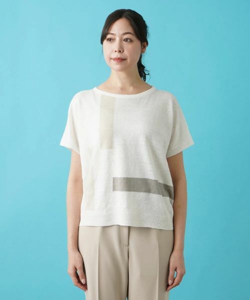 Leilian PLUS HOUSE / レリアンプラスハウス ニット・セーター | 半袖ニットプルオーバー【HAND】 | 詳細9