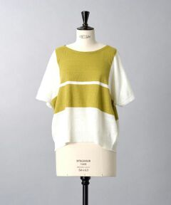 Leilian PLUS HOUSE / レリアンプラスハウス ニット・セーター | 配色ラインセーター【HAND】