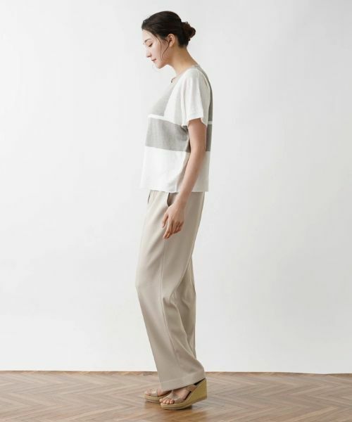 Leilian PLUS HOUSE / レリアンプラスハウス ニット・セーター | 配色ラインセーター【HAND】 | 詳細10