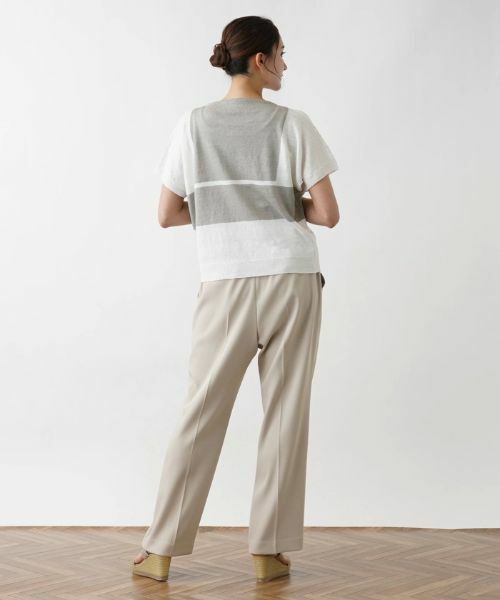 Leilian PLUS HOUSE / レリアンプラスハウス ニット・セーター | 配色ラインセーター【HAND】 | 詳細11