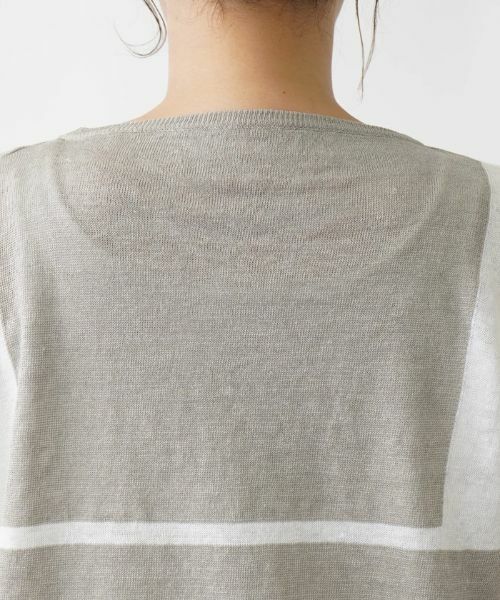 Leilian PLUS HOUSE / レリアンプラスハウス ニット・セーター | 配色ラインセーター【HAND】 | 詳細16