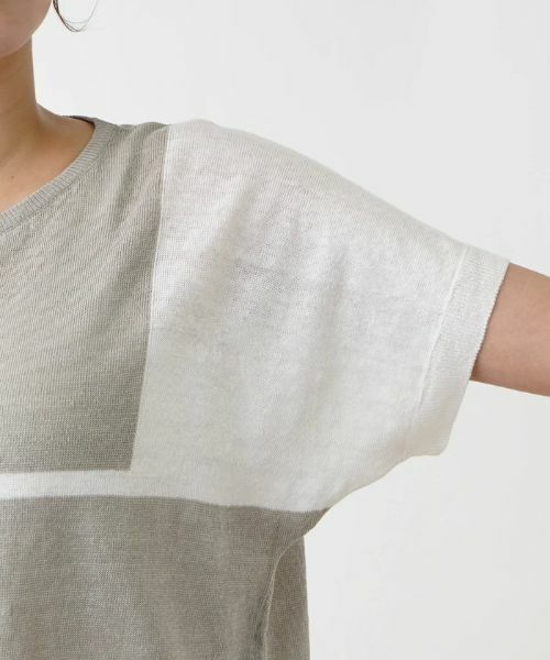 Leilian PLUS HOUSE / レリアンプラスハウス ニット・セーター | 配色ラインセーター【HAND】 | 詳細18