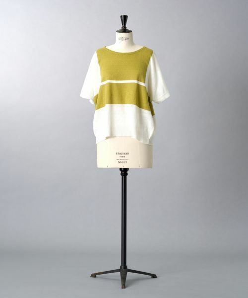 Leilian PLUS HOUSE / レリアンプラスハウス ニット・セーター | 配色ラインセーター【HAND】 | 詳細2