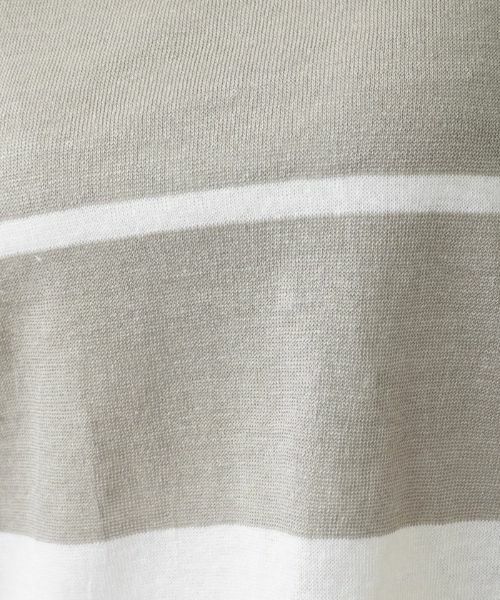 Leilian PLUS HOUSE / レリアンプラスハウス ニット・セーター | 配色ラインセーター【HAND】 | 詳細20