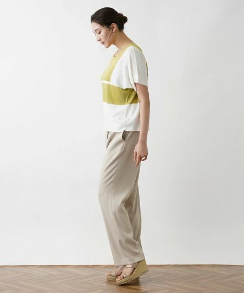 Leilian PLUS HOUSE / レリアンプラスハウス ニット・セーター | 配色ラインセーター【HAND】 | 詳細4