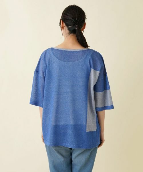 Leilian PLUS HOUSE / レリアンプラスハウス ニット・セーター | 配色セーター【HAND】 | 詳細9