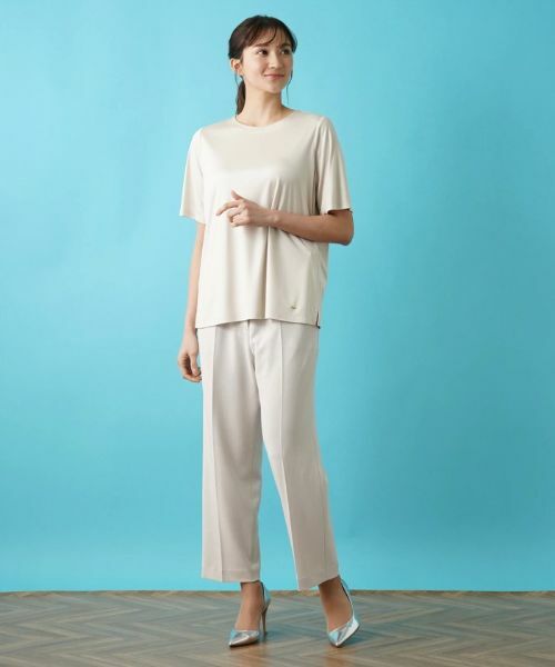 Leilian PLUS HOUSE / レリアンプラスハウス カットソー | シルク100%半袖カットソー | 詳細1