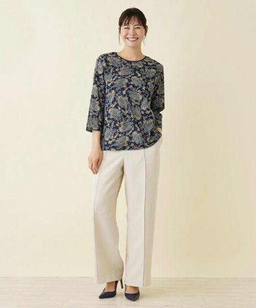 Leilian PLUS HOUSE / レリアンプラスハウス カットソー | 【店舗人気】プリント7分袖カットソー | 詳細1