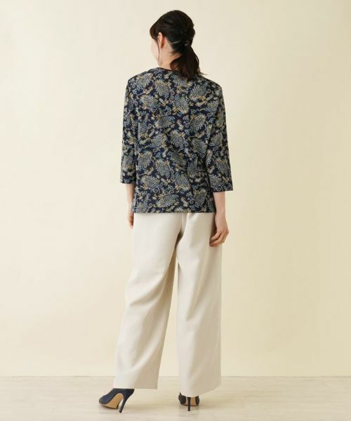 Leilian PLUS HOUSE / レリアンプラスハウス カットソー | 【店舗人気】プリント7分袖カットソー | 詳細3