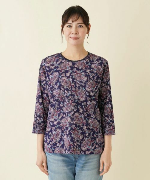 Leilian PLUS HOUSE / レリアンプラスハウス カットソー | 【店舗人気】プリント7分袖カットソー | 詳細7