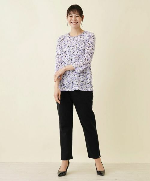 Leilian PLUS HOUSE / レリアンプラスハウス カットソー | 【店舗人気】ドットプリント7分袖カットソー | 詳細1