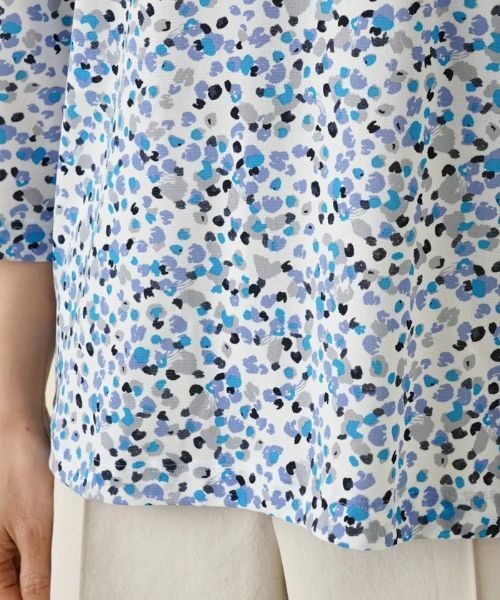 Leilian PLUS HOUSE / レリアンプラスハウス カットソー | 【店舗人気】ドットプリント7分袖カットソー | 詳細13