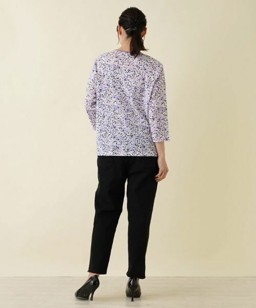 Leilian PLUS HOUSE / レリアンプラスハウス カットソー | 【店舗人気】ドットプリント7分袖カットソー | 詳細3