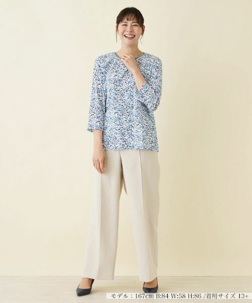 Leilian PLUS HOUSE / レリアンプラスハウス カットソー | 【店舗人気】ドットプリント7分袖カットソー | 詳細4