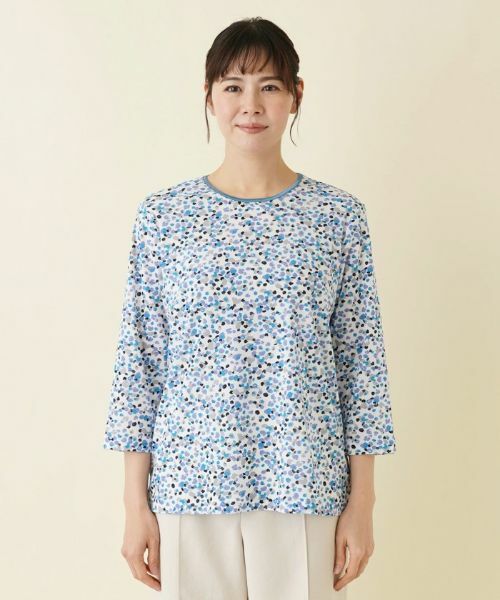 Leilian PLUS HOUSE / レリアンプラスハウス カットソー | 【店舗人気】ドットプリント7分袖カットソー | 詳細7