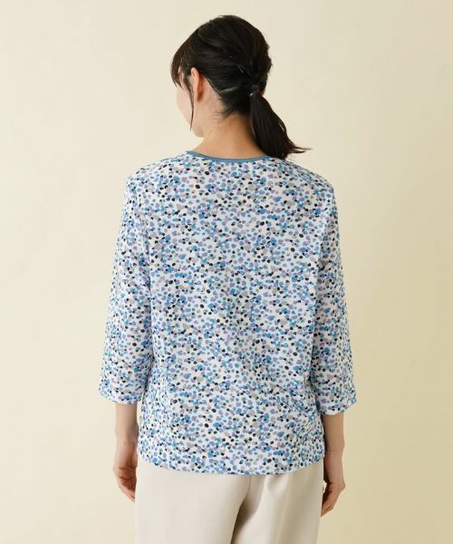 Leilian PLUS HOUSE / レリアンプラスハウス カットソー | 【店舗人気】ドットプリント7分袖カットソー | 詳細9