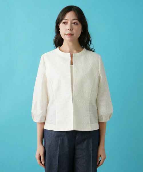 Leilian PLUS HOUSE / レリアンプラスハウス テーラードジャケット | 【店舗人気】ノーカラージャケット【プラス企画】 | 詳細4