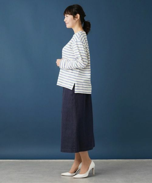 Leilian PLUS HOUSE / レリアンプラスハウス カットソー | ボーダーロングスリーブカットソー | 詳細2