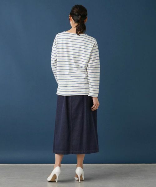 Leilian PLUS HOUSE / レリアンプラスハウス カットソー | ボーダーロングスリーブカットソー | 詳細3
