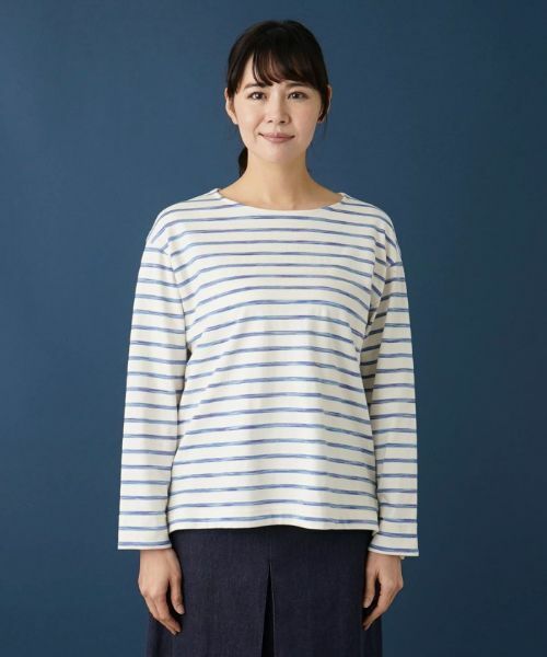 Leilian PLUS HOUSE / レリアンプラスハウス カットソー | ボーダーロングスリーブカットソー | 詳細4