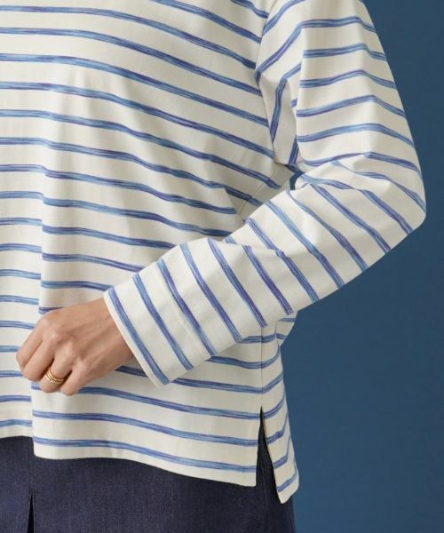 Leilian PLUS HOUSE / レリアンプラスハウス カットソー | ボーダーロングスリーブカットソー | 詳細9