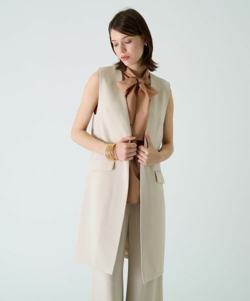 Leilian PLUS HOUSE / レリアンプラスハウス テーラードジャケット | 【セットアップ対応商品】ロングベスト【BOURGE】 | 詳細6