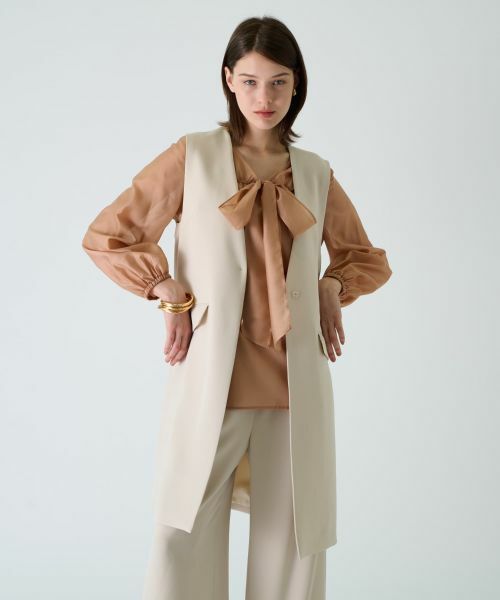 Leilian PLUS HOUSE / レリアンプラスハウス テーラードジャケット | 【セットアップ対応商品】ロングベスト【BOURGE】 | 詳細8