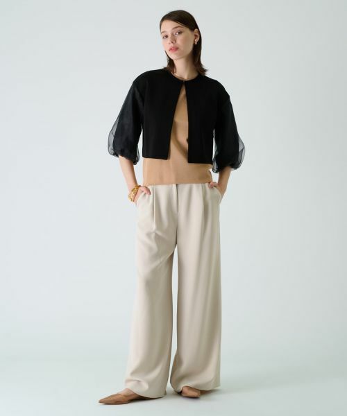 Leilian PLUS HOUSE / レリアンプラスハウス その他パンツ | ワイドフルレングスパンツ【BOURGE】 | 詳細15